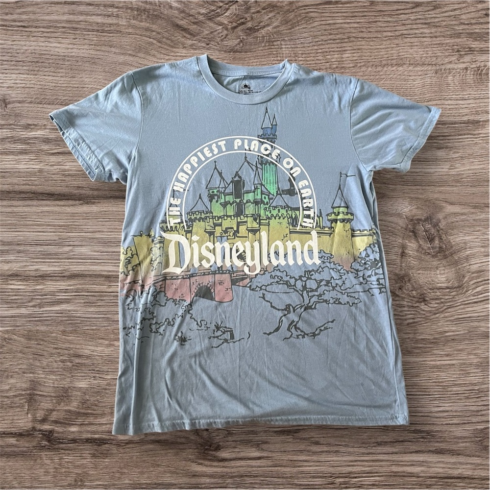 Disneyland Resort Light Blue Short Sleeve Shirt Womens Size M